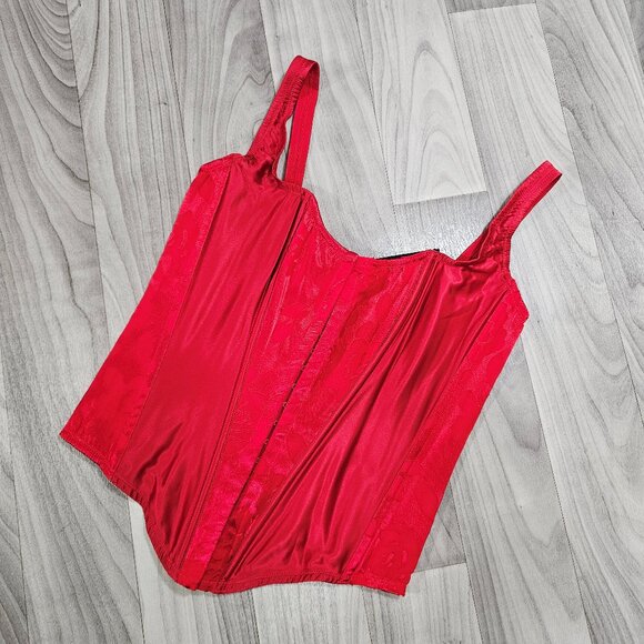 Victoria's Secret VERY SEXY Red VS Archives Satin Corset and Panty Set Size M - Picture 1 of 10